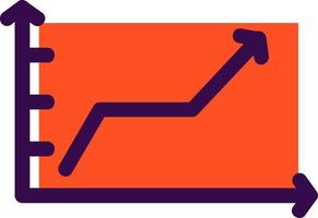 Rising Line Graph Vector Icon Design