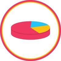 3D Pie Chart Vector Icon Design