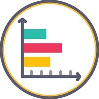 Horizontal Bar Chart Vector Icon Design