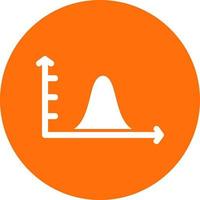 Bell Curve on Graph Vector Icon Design