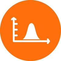 Bell Curve on Graph Vector Icon Design