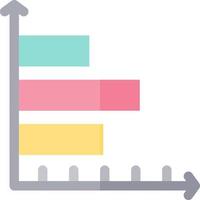 Horizontal Bar Chart Vector Icon Design