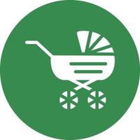 Baby Carriage Vector Icon Design