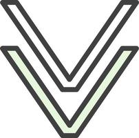Angle Double Down Vector Icon Design
