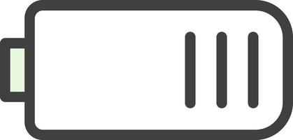 Battery Quarter Vector Icon Design