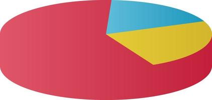 3D Pie Chart Vector Icon Design