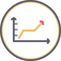 Rising Line Graph Vector Icon Design