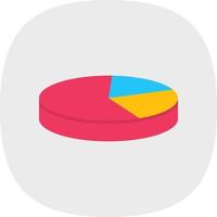 3D Pie Chart Vector Icon Design