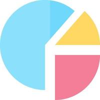 Pie Chart Pieces Vector Icon Design
