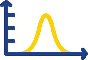 Bell Curve on Graph Vector Icon Design