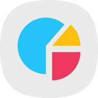 Pie Chart Pieces Vector Icon Design