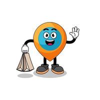 Cartoon of location symbol shopping vector