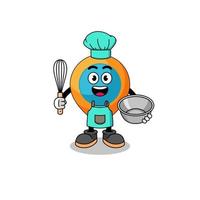 Illustration of location symbol as a bakery chef vector