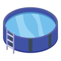 Garden pool icon isometric vector. Water dive vector