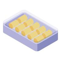 Earplugs box icon isometric vector. Ear plug vector