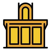 Prosecutor table icon color outline vector