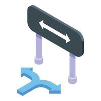 Risk way icon isometric vector. Business control vector