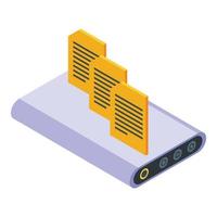 Software ssd icon isometric vector. Laptop code vector