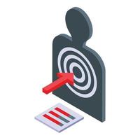 Man target business icon isometric vector. Company finance vector