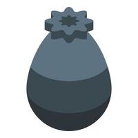 Trash bag icon isometric vector. Garbage bin vector
