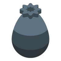 Trash bag icon isometric vector. Garbage bin vector