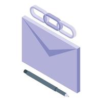 Copyright law mail icon isometric vector. Legal protection vector
