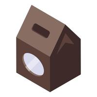 icono de caja de chocolate vector isométrico. paquete de bocadillos