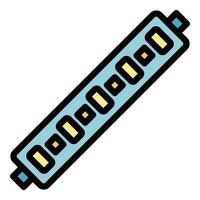 Led strip effect icon color outline vector
