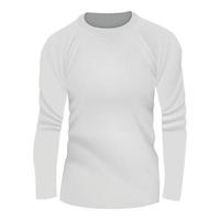 maqueta de manga larga de camiseta blanca, estilo realista vector
