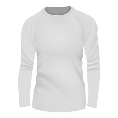 White tshirt long sleeve mockup, realistic style