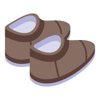 Home slippers icon isometric vector. House bedroom vector