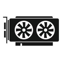 Video card hardware icon simple vector. Gpu fan vector