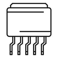 vector de contorno de icono de generador de voltaje. regulador electrico