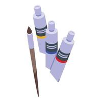 Drawing tools icon isometric vector. System learning vector