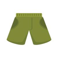 Fisherman green shorts icon flat isolated vector