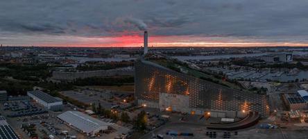 Heat and power waste-to-energy plant and a sports park in Copenhagen photo