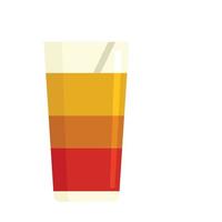 Fresh cocktail icon flat isolated vector