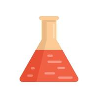 Biophysics flask icon flat isolated vector