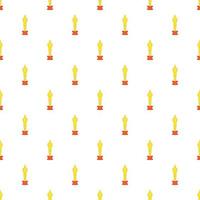Gold award man pattern, cartoon style vector
