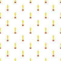 Gold award man pattern, cartoon style vector