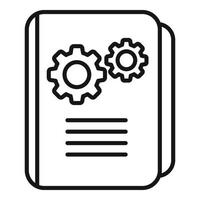 Folder solution icon outline vector. Creative business vector