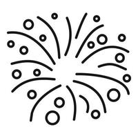 Light firework icon outline vector. Party event vector