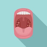 Mouth disease icon flat vector. Bacterial anatomy vector