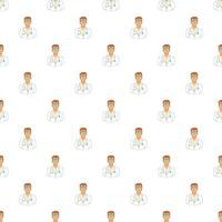 Doctor pattern, cartoon style vector