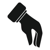 Big gesture icon simple vector. Finger hold vector