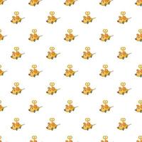 Clockwork mouse pattern, cartoon style vector