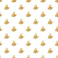 Clockwork mouse pattern, cartoon style vector