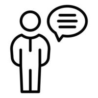 Online speaker icon outline vector. Group communication vector