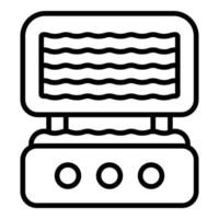 Waffle maker icon outline vector. Iron machine vector