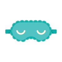 Flight sleeping mask icon flat isolated vector